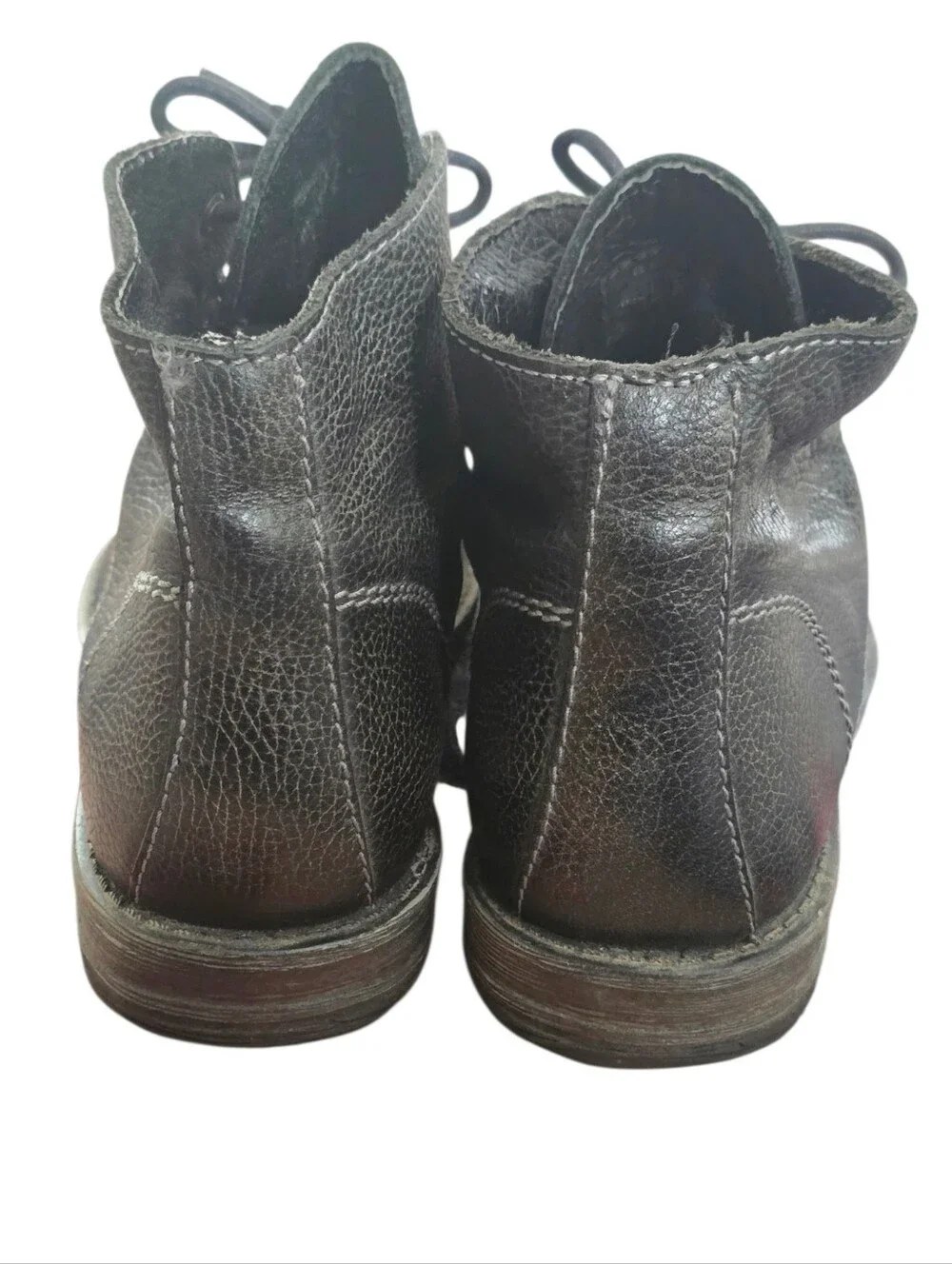 BED|STU Men's Black Pebbled Leather Chukka Boots Size 11